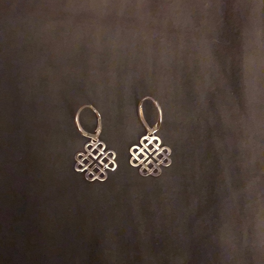 Silver clip earrings